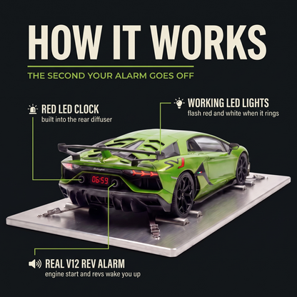 Pullbox - SuperCars alarm clock